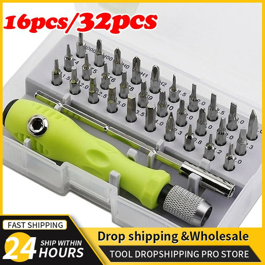 Repair Tool 32 In 1 Precision Screwdriver Set Mini Magnetic Screwdriver Bits Kit Phone Mobile IPad Camera Maintenance Screwdrivers