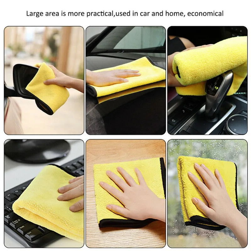 Microfiber Cleaning Towel Car Cleaning Cloths Professional Detailing Car Drying Microfiber Towel Wash Towels Accessories 10/1Pcs