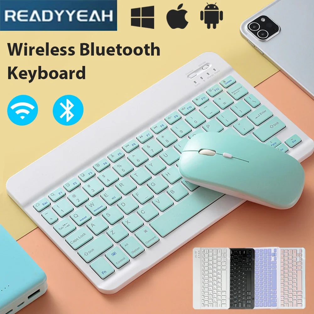 Wireless Keyboard For IOS Android Windows for iPad Keyboard Air Mini Pro Bluetooth Keyboard Mouse For Apple Xiaomi Huawei Tablet