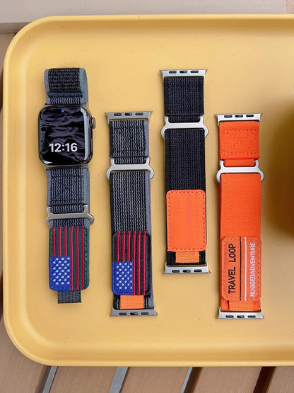 Trail Strap for Apple watch Ultra 2 band 49mm 44mm 45mm 42mm 41mm 40mm nylon wris correa bracelet iWatch Series 9 8 7 6 5 4 3 SE