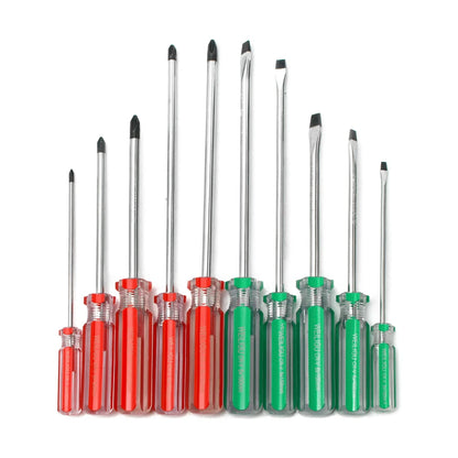 6 pcs gift with magnetic crystal handle screwdriver set, cross head, straight head, industrial grade high hardness screwdriver