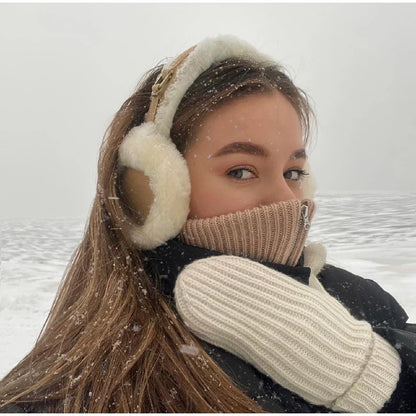 Soft Warmer Ear Muffs Winter Plush Warm Earmuffs for Women Men Foldable Solid Color Earflap Outdoor Cold Protection EarMuffs