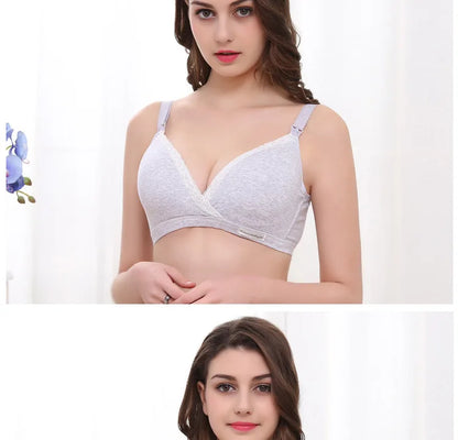 Wirefree Nursing Clothing Cotton Breastfeeding Bra for Pregnant Women Pregnancy Breast Sleep Underwear Soutien Gorge Allaitement