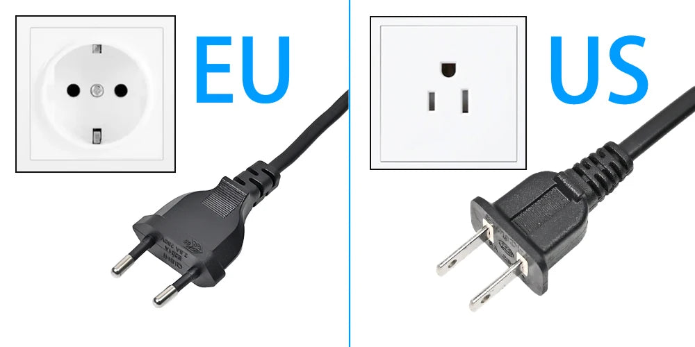 AC Power Cord Lead 3 Pin EU European PLUG PC LCD LED Cable Prong Laptop,1.2M Pure copper power cord