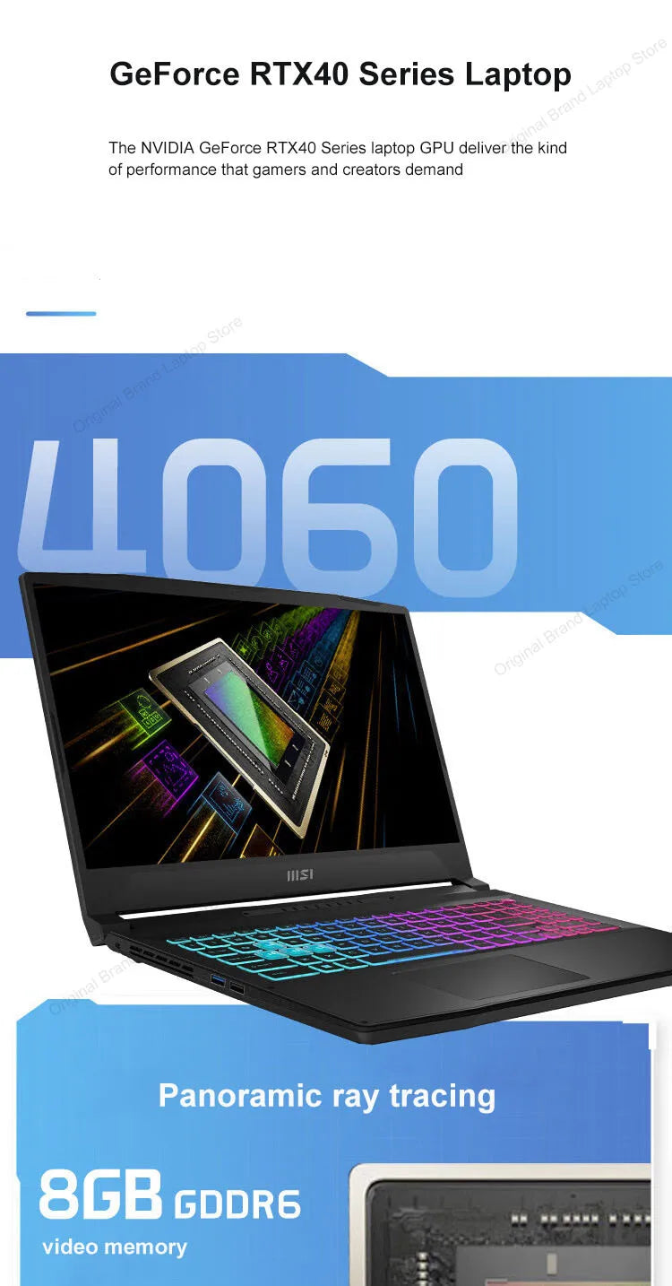 2024 MSI Katana A17 AI Laptop 17.3 Inch 2.5K QHD 240Hz IPS Screen Netbook AMD Ryzen R9-8945HS 16GB 1TB RTX4060 Gaming Notebook