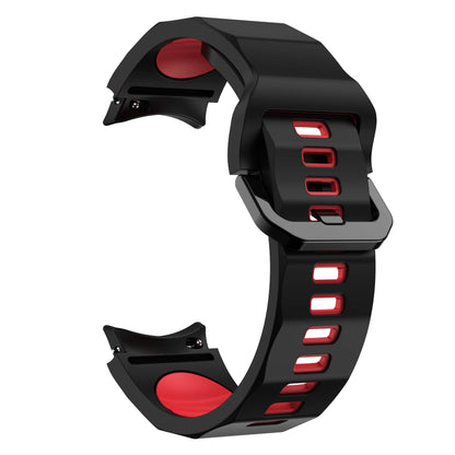 Silicone Strap for Galaxy Watch 5 Pro 45mm Silicone Wave Ocean Band for Samsung Galaxy Watch 5 4 Strap 40 44 45 Red Black