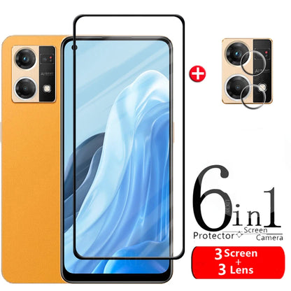 Full Cover Glass For OPPO Reno 7 Glass For OPPO Reno 7 Tempered Glass 9H HD Screen Protector For OPPO Reno 7 Reno7 4G Lens Glass