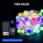 10M RGB LED Fairy Lights Globe Ball String Smart APP Bluetooth Control Addressable Garlands Outdoor Christmas Room Decoration