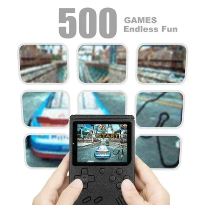 New Built-in 500 Games Retro Portable Mini Handheld Game Console 8-bit  LCD Color Macaroon Color Game Player Boys  Girls Gifts