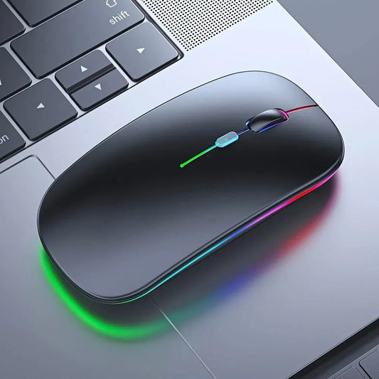 Wireless Mouse Gaming Mouse Backlight USB Compatible RGB Rechargeable Mice Silent Backlit Ergonomic Gaming Mouse for Laptop PC 