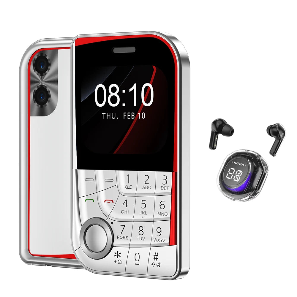 SERVO V10 Small Cell Phone 2 SIM Card Camera Flashlight MP3 FM Magic Voice 2.01" Display 2G GSM Push Button Mobile Phones Type-C