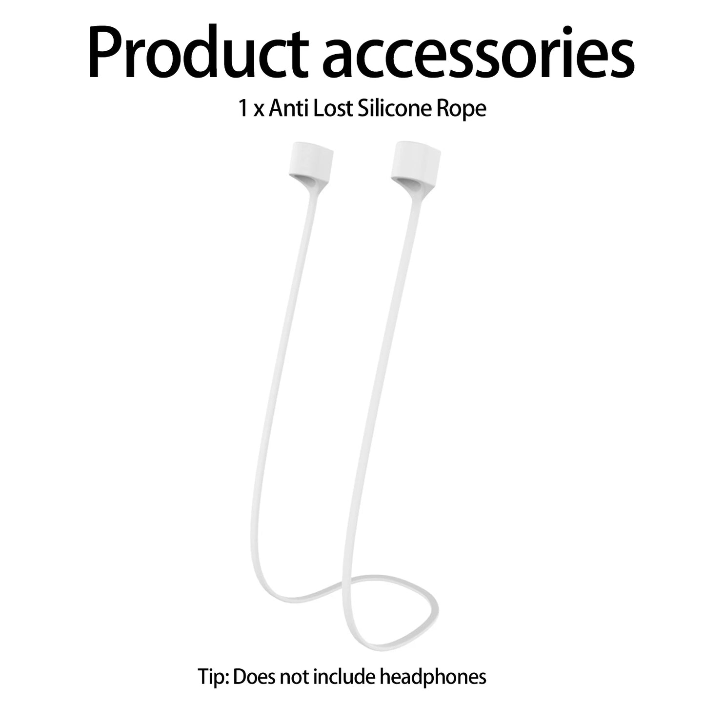 Silicone Magnetic String Rope For Apple AirPods Pro 2 3 Soft Anti-lost Cords Neck Strap For Air Ear Pods 1 2 Universal Earphone