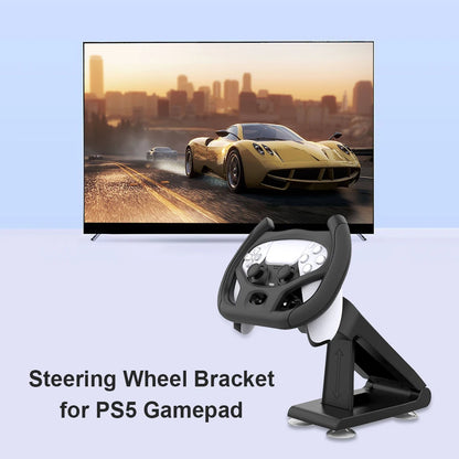 For PS5 Gaming Steering Wheel Races Gaming Handle Holder with Bracket for Playstation 5 PS5 Car Racing Games Handle Controller