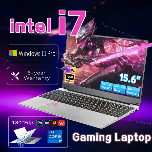 Laptop da 15,6" Windows 11 Pro Intel Core i7 8500Y