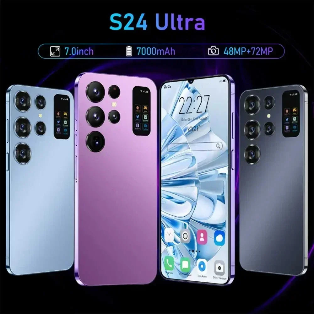 S24 Ultra smartphone 7.0 HD Screen Cell phone 16GB+1TB Cellphones Dual Sim Face Unlocked 5G Original Mobile Phones Android