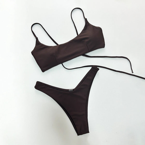 Push Up Bikini 2025 Donne Costume da bagno Costumi da bagno femminile Bikini Set Bendaggio Biquini Costume da bagno Costumi da bagno Beachwear