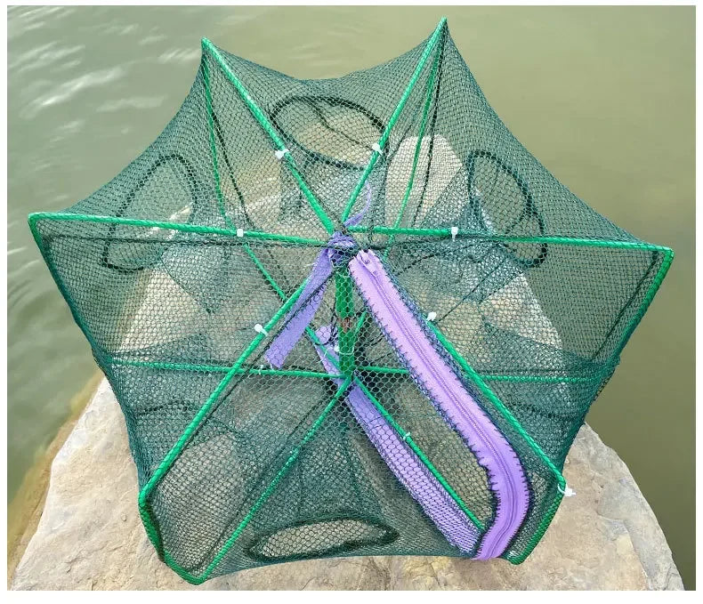 6-10 hole square folding shrimp cage, eel cage, lobster net, lantern net, fishing net, small polygonal fishing net