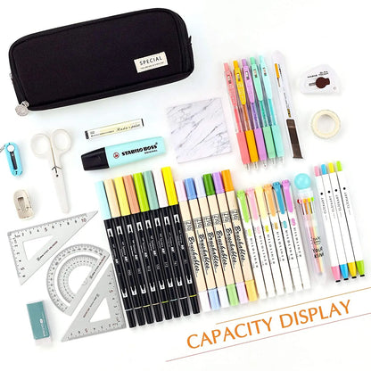 Kawaii Pencil Bag Large Capacity Organizer Pen Case Pouch Box Korean Girls Back To School Supplies Cute Accessories Stationery