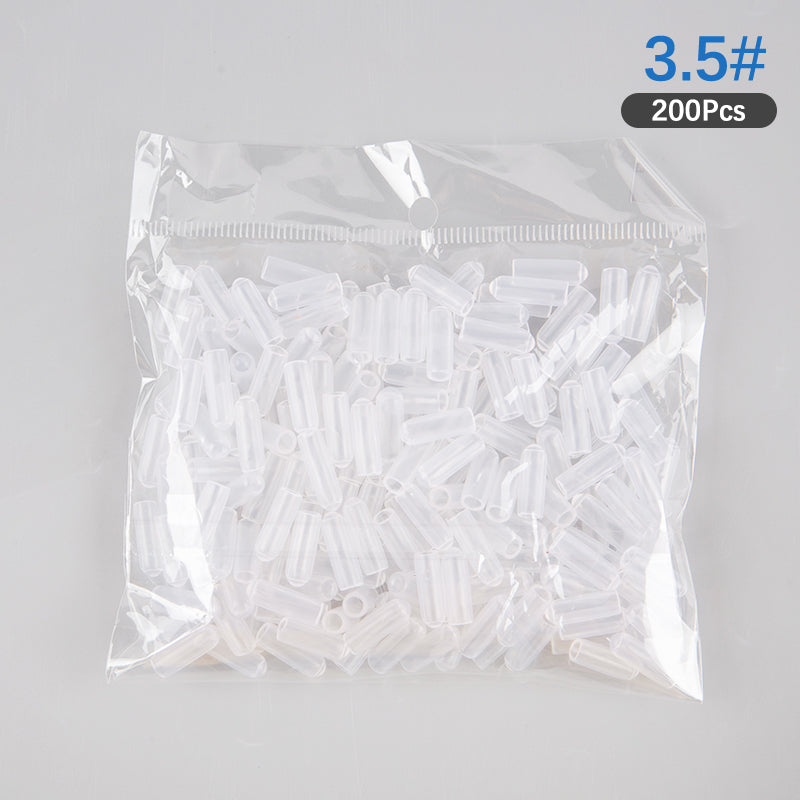 200PCS Medium Size Inner 3.5mm Clear Rubber Tips For The End Of 4mm Metal Headbands To Protect From Hurt,Hairbands Ends