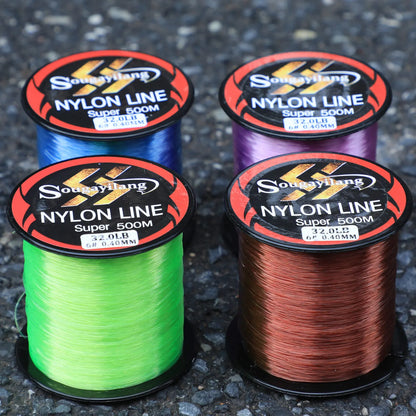 Sougayilang 500M Monofilament Line 11-36.3LB Super Strong Nylon Fishing Lines Carp Fishing Line Leader Line Sinking Lines Pesca