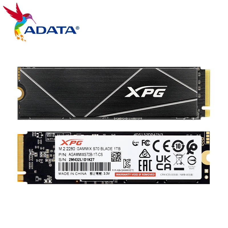 ADATA XPG GAMMIX S70 Blade SSD S70 Solid State Drive S50 PRO Internal SSD Storage Drive 1TB 2TB M.2 2280 SSD PCIe 4x4 Hard Drive