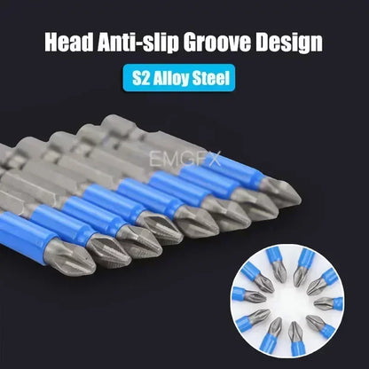 12PCs No-slip PZ1/PZ2/PZ3 Screwdriver Bit Sets for Drill Magnet S2 Alloy Steel Screwdriver Electric Impact 50/25mm PH1/PH2/PH3