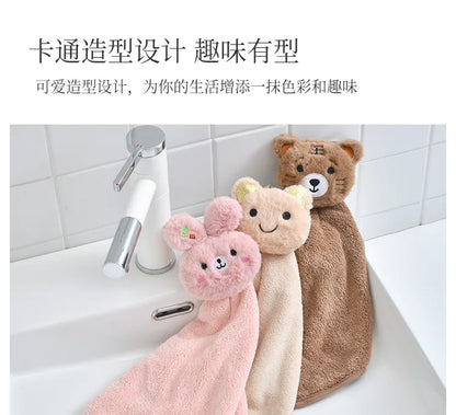 Kids Cute Cartoon Animal Hand Towels for Baby Bath Hand Dry Towel Kids Children Microfiber Towel Quick Drying Hanging Hand Towel