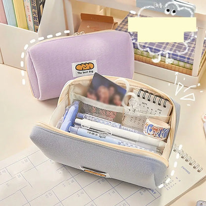 Fashion Gift Accessories School Supplies Pencil Box Stationery Bag Floral Pencil Case Lovely Pen Bag Cute Flower Storage Bag