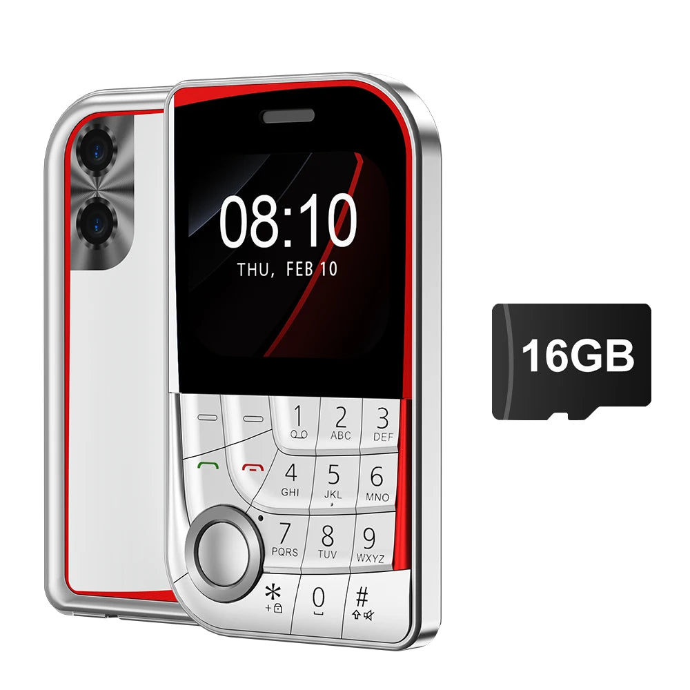 SERVO V10 Small Cell Phone 2 SIM Card Camera Flashlight MP3 FM Magic Voice 2.01" Display 2G GSM Push Button Mobile Phones Type-C