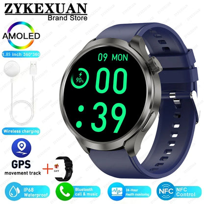 2024 For XIAOMI Android New 1.85 Inch HD Bluetooth Call Smart Watch Men Sports Fitness Tracker Heart Monitor Compass Smartwatch