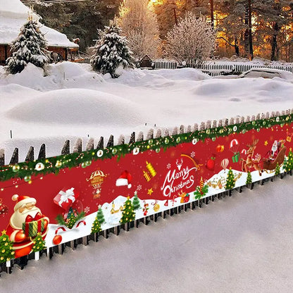 Christmas Outdoor Banner Flag Merry Christmas Decoration for Home 2024 Xmas Ornament Navidad Natal Noel Gift Happy New Year 2025