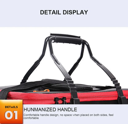 Mikanuo EVA Portable Folding Bucket For Fish Water With Handle Leakproof Outdoor Fishing Gear Black/Orange Tackle Bag