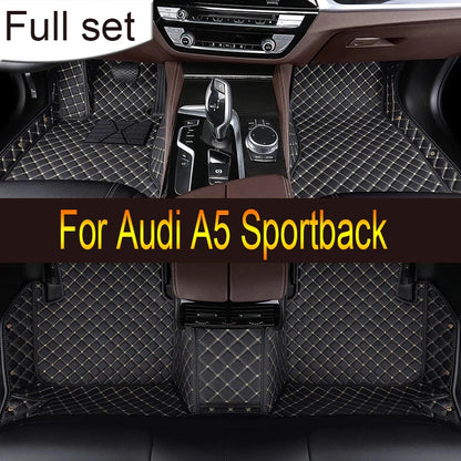 Custom Automotive Car Floor Mats For Audi A5 Sportback 2010 2011 2012 2013 Auto Luxury Leather Men Women Car Mats Full Coverage