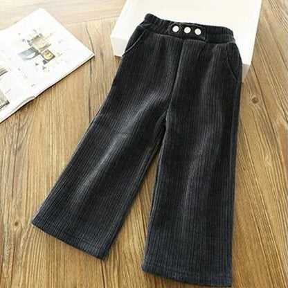 3-10 Years Old Fashion New Autumn And Winter Girls Corduroy Pants Warm Children Pants Kids Trousers Trendy Toddler Pants