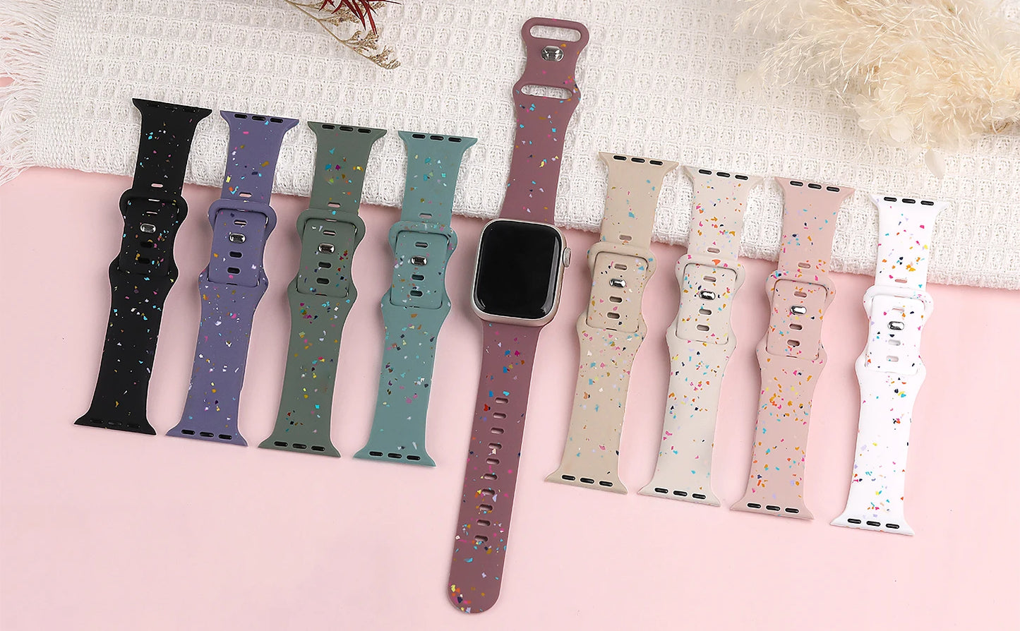 for Apple watch band 45mm 41mm 44mm 49mm 40mm 38 42mm 46mm Sport Silicone bracelet correa Series 9 8 7 6 5 3 4 10 SE Ultra strap