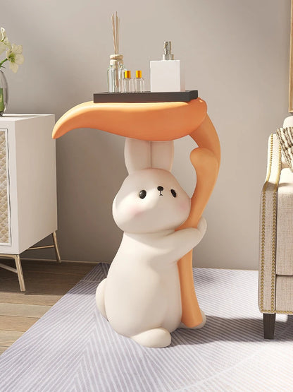 Nordic Style Home Decor Cartoon Rabbit Statue Crafts Living Room Decorative Animal Table Room Decor Figurines Housewarming Gifts