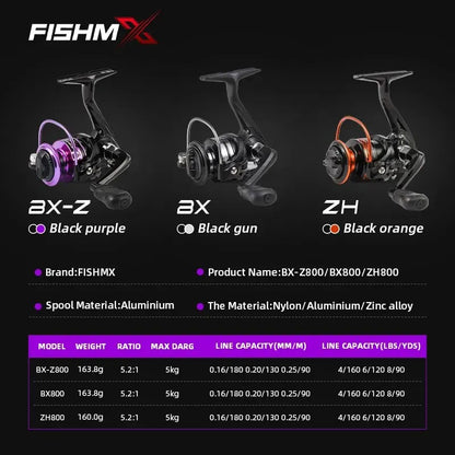 FishMX Mini Fishing Reel 800 Size Spinning Reel Max Drag 5-8kg Super Light High Quality Saltwater Reel Winter Fishing