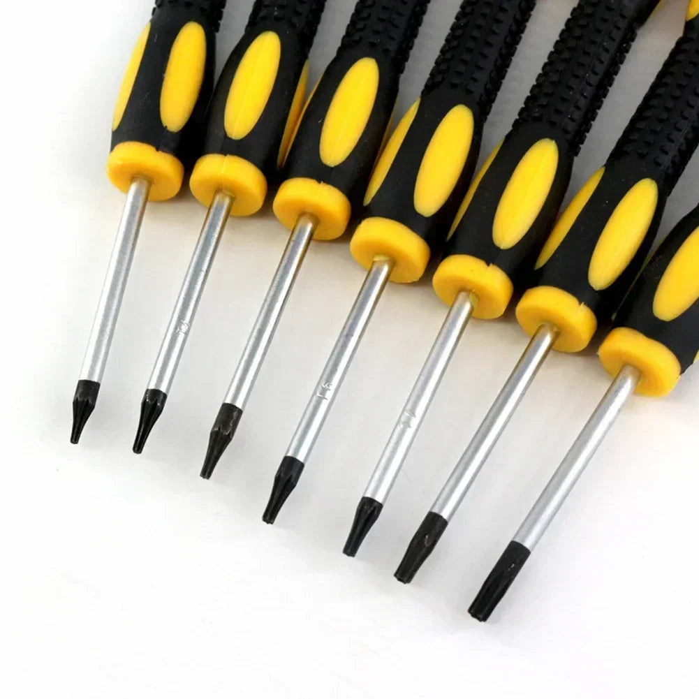 7pcs/set Steel Torx Screwdriver Set With Hole Magnetic T3 T4 T5 T6 T7 T8 Screw Driver Kit For Telephone Repair Hand Tools