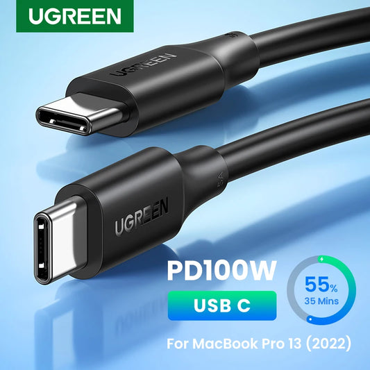 UGREEN 100W USB C to USB C Cable for iPhone 15 MacBook iPad Pro Fast Charging Cable 5A 100W Type C Fast Charger PD Cable USB C 