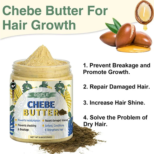 Maschera all'olio per la crescita dei capelli GOIPLE Chebe Butter, nutriente e riparatore, anticaduta e antirottura, per il trattamento della crescita dei capelli.