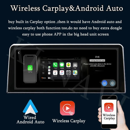 Android Auto For BMW X1 F48 X2 F49 (2016- 2017) NBT&EVO System 2018 - 2020 Car Radio Player GPS Navigation Multimedia Carplay