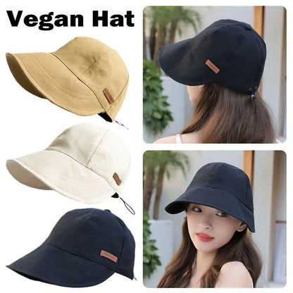 2024 UV Protection Hat Without Makeup Fisherman Cap Sun Hat Portable Foldable Wide Brim Sun Protection Hats Summer Adjustable