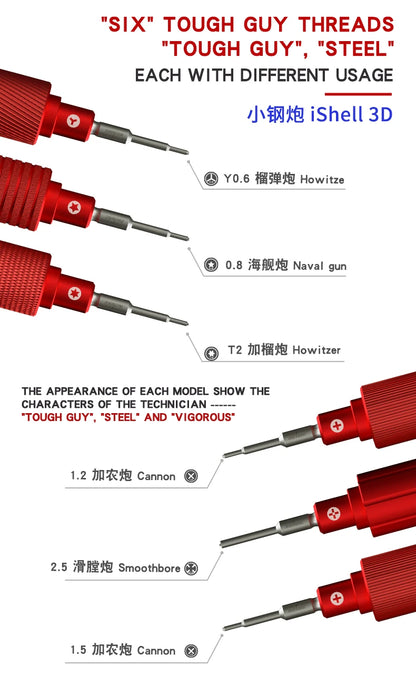 MECHANIC IShell 3D Screwdriver Precision Magnetic Non-Slip Disassemble Toolkit Device for IPhone Samsung Repair Hand Tool Set