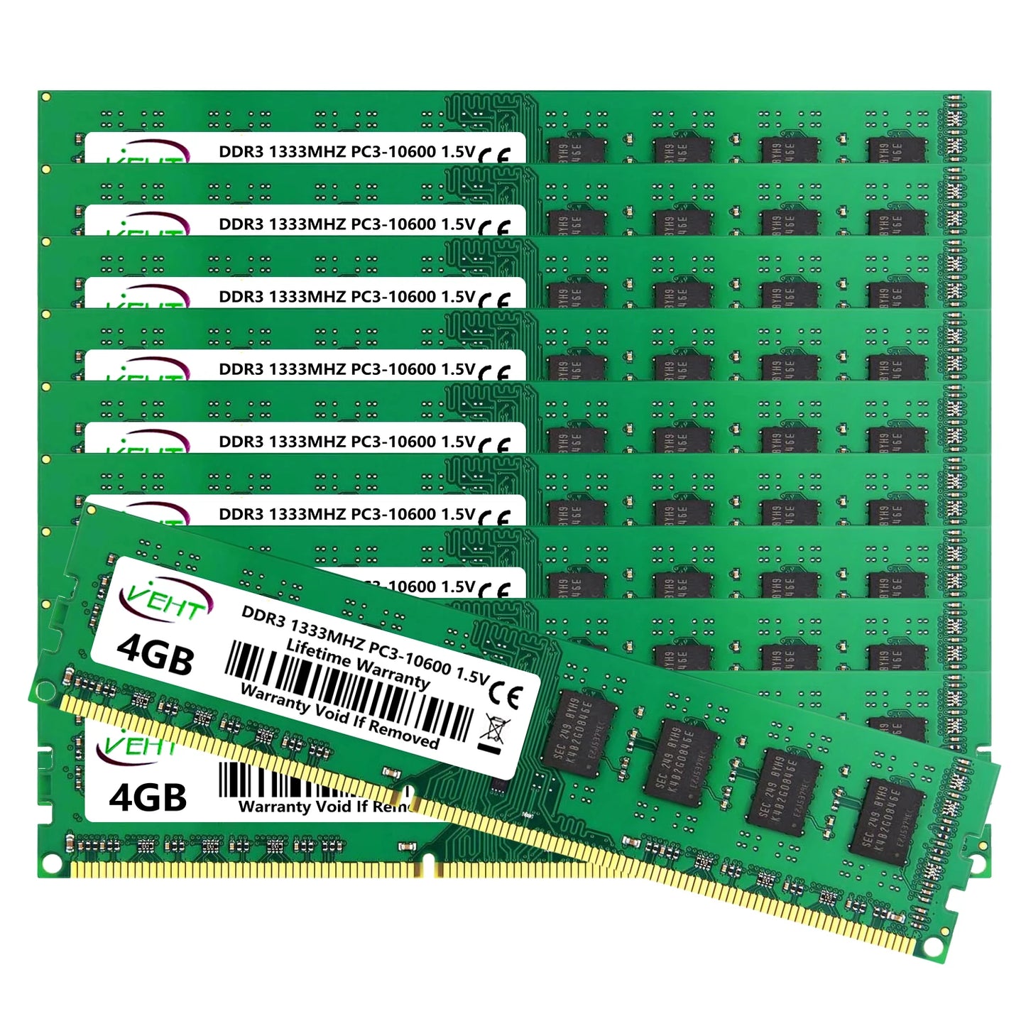 DDR3 2GB 4GB 8GB Desktop Memories Ram PC3 1066 1333 1600Mhz 1.5V 240Pin DDR3 8500 10600 12800 DIMM Non-ECC Computer Memory Ram