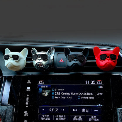 1Pcs Creative Bulldog Scent Car Freshener Air Scent Gift Box Auto Perfume Fashion Auto Decoration Car Accessories Interior