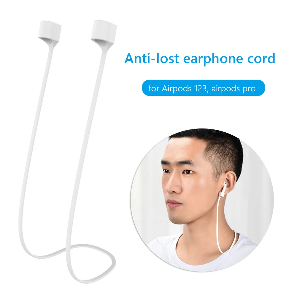 Silicone Magnetic String Rope For Apple AirPods Pro 2 3 Soft Anti-lost Cords Neck Strap For Air Ear Pods 1 2 Universal Earphone