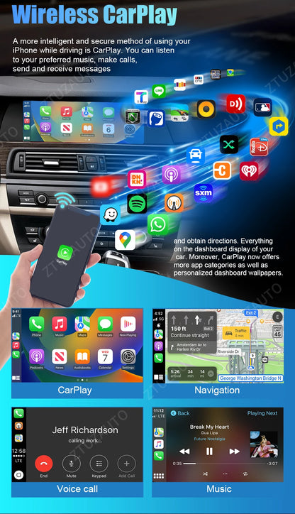 Wireless CarPlay For BMW 1 2 3 4 5 7 Series E70 F10 X1 X3 F25 F26 F48 MINI X4 X5 X6 F56 F15  Android Auto  AirPlay  Mirror Link