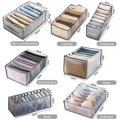 Jeans Organization Storage Box Closet Organizer For Underwear Clothing System Socks Pants Drawer Organizers Cabinet