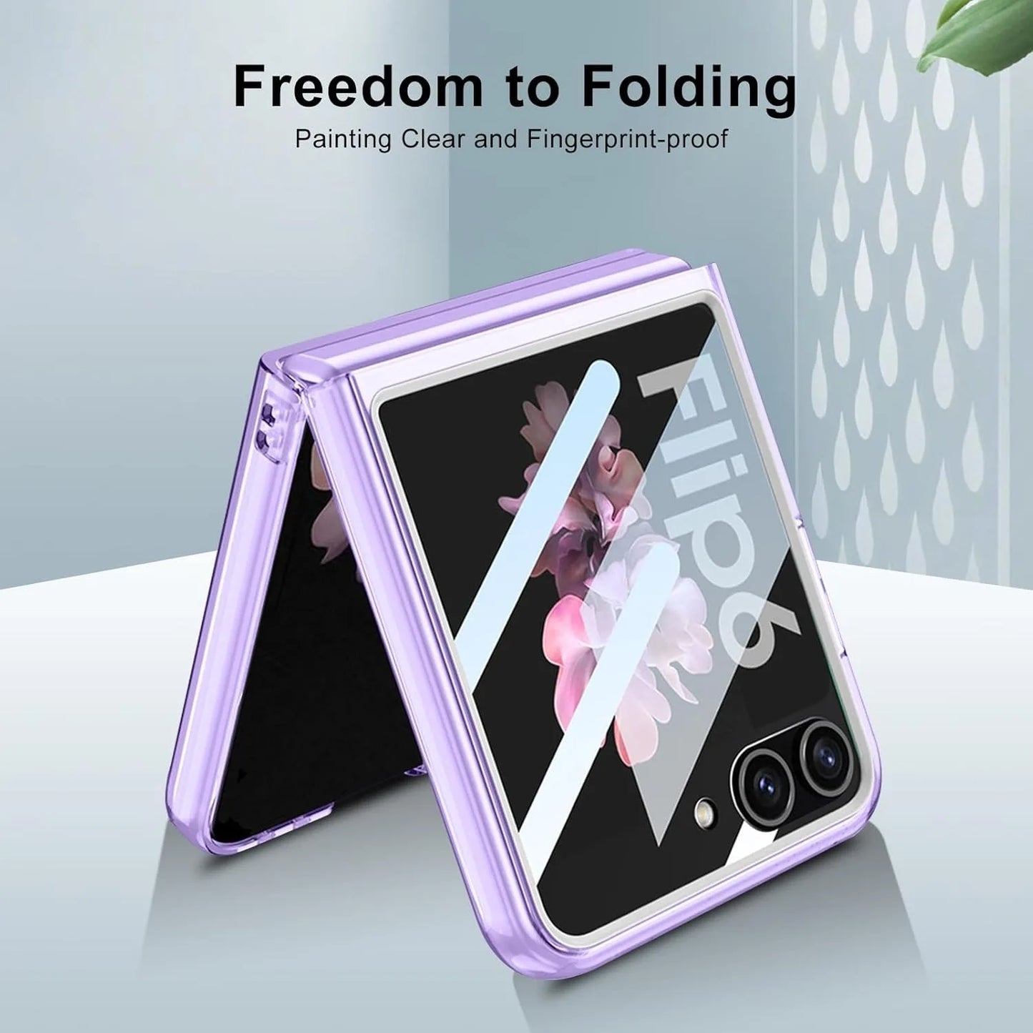 For Samsung Z Flip 6 Clear Case With Screen Protector Large Window Ultra Thin PC Transparent Cover for Samsung Galaxy Z Flip 5 6