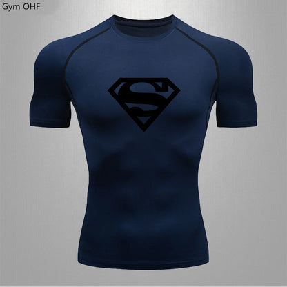 Men Gym Fitness Workout Tights Sport Jersey Athletic Running Shirt Compression Long Sleeve T Shirt Men Elastic Training T-shirt